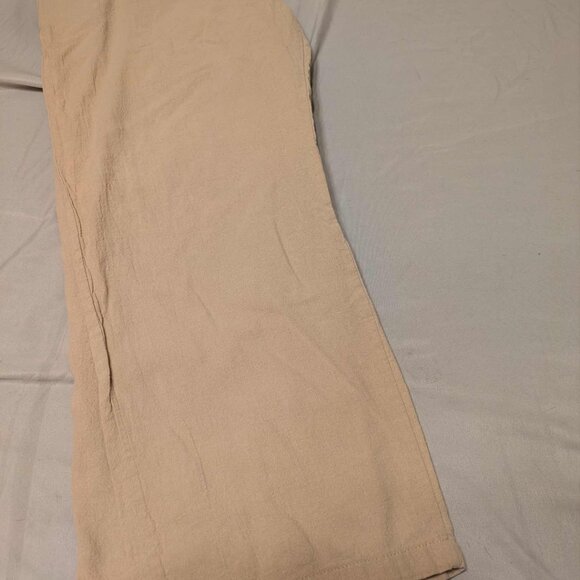 Unbranded Linen Yoga Pants Mens 32x25 (elastic) Light Brown Pullon No Flaws - Picture 7 of 10
